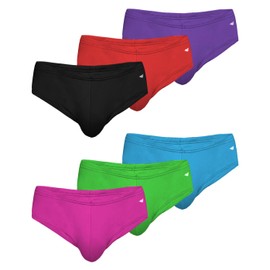 AMERICAN HEAVEN Men's 6 Pack Sport Bikini Briefs | Performance Stretch Seamless Bikini Underwear