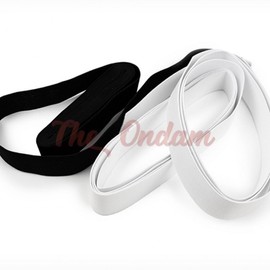 The Ondam 1-inch DIY Rubber Band Binding Thread Wide Rubber Band Black 3ea