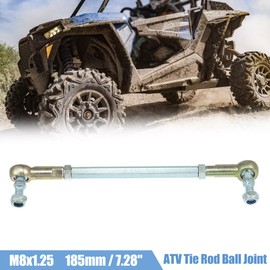 X AUTOHAUX 2pcs M8 185mm Steering Tie Rod Ball Joint for 50cc 70cc 90cc 110cc 125cc 150cc 200cc 250cc ATV Four Wheeler Quad Steering Suspension