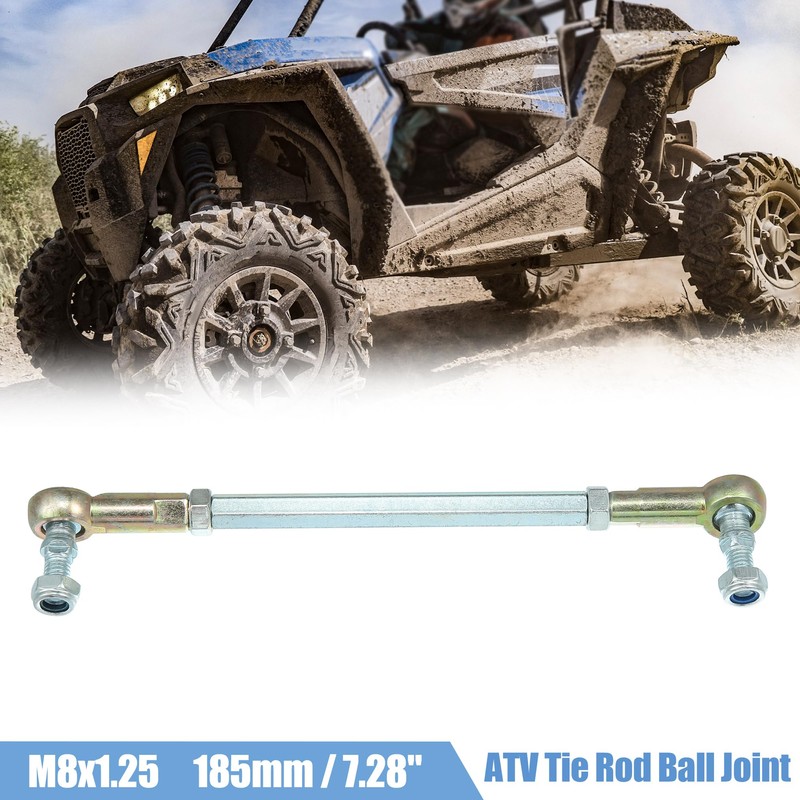 X AUTOHAUX 2pcs M8 185mm Steering Tie Rod Ball Joint