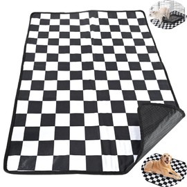 Luckyiren Washable Puppy Pee Pad for Dogs & Pets Cat Guinea Pig Rabbit, 36x24” 4-Layer Reusable Non-Slip Dog Mat for Potty Training Whelping Food, Puppies Essentials for Bed Crate Cage Panel Pen Sofa