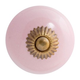 Nicola Spring Round Ceramic Cabinet Knobs - Pink - Pack of 6