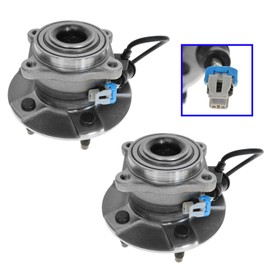 TRQ Rear Wheel Hub & Bearing Pair Set of 2 for Chevy Pontiac Saturn w/ABS