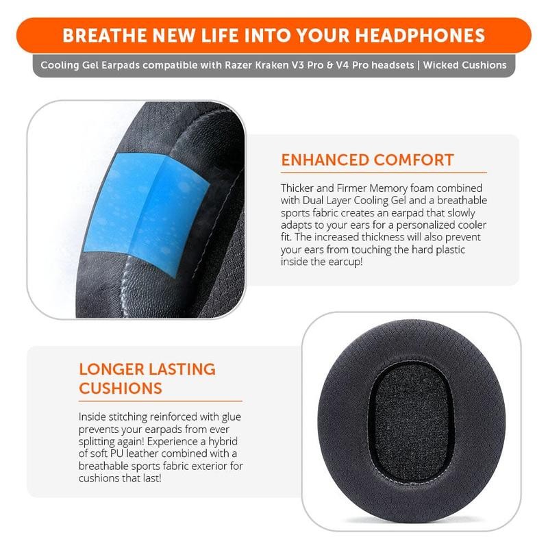 Razer Kraken V3, V3 Pro, V4 & V4 Pro Earpads
