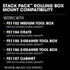 FLEX STACK PACK Storage System Rolling Box Mount - FS1504