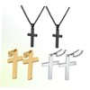 Ipetboom 6pcs Shiny Cross Pendant Necklace Durable Stainless Steel Fashion