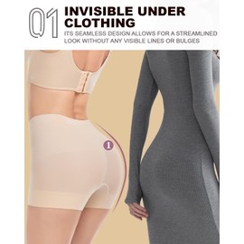 Sheloria Slip Shorts for Under Dress Seamless Smooth Shapewear Shorts Anti Chafing Boyshorts Panties for Women (Nude, X-Large)