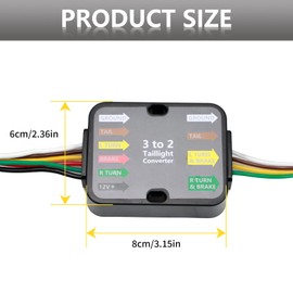 4-Way Flat Output Trailer Wiring Harness Kit Compatible with Jeep Cherokee 2019 2020 2021 2022 2023#56406