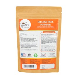 Spierb Orange Peel Powder 250 gm – Dried Orange Peel Powder for DIY face packs. Pure Citrus Sinensis Peel Powder. No Preservatives or chemicals added