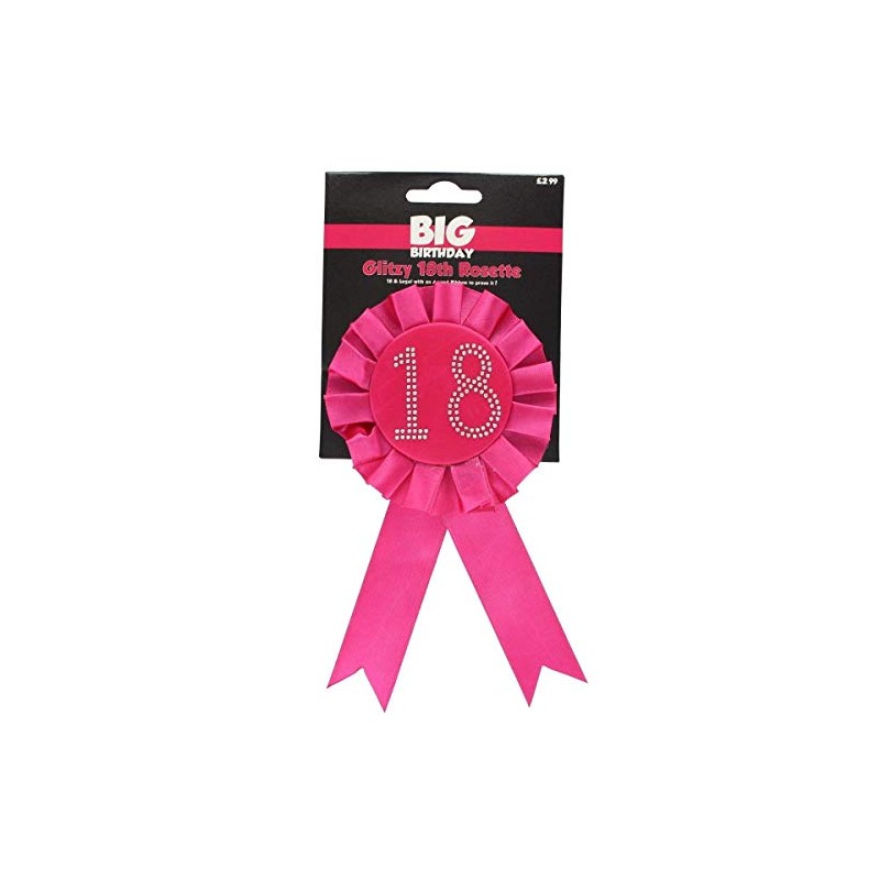 Alandra Birthdays BADGE-18-HP-BIRTH 18 Rosette, Hot Pink