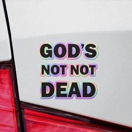 Holographic Decal Stickers Of God S Not Not Dead Premium Waterproof Vinyl Decal Stickers For Laptop Phone Accessory Helmet Car Window Mug Tuber Cup Door Wall Decoration ANDVER3026061HO110422
