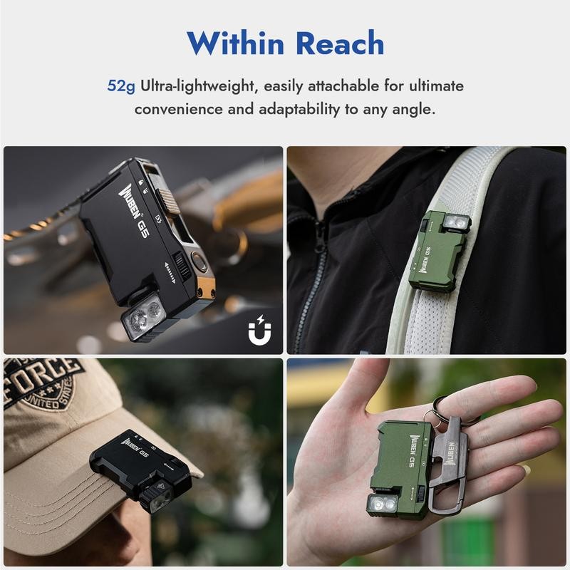 【ToolLite】WUBEN G5 Keychain Flashlight – Ultra Compact, 52g, USB-C Rechargeable,