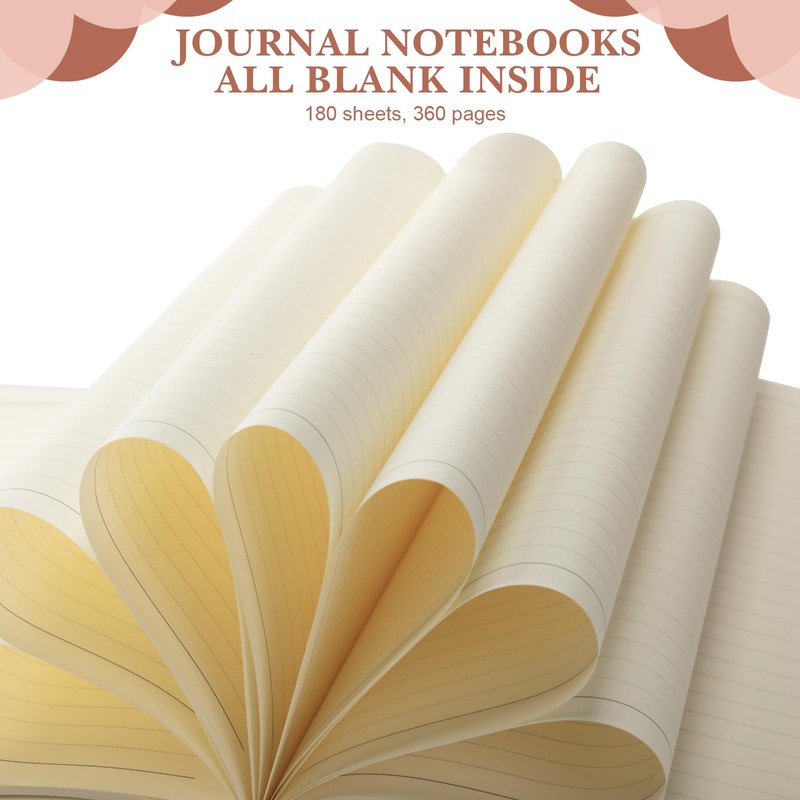 SATINIOR 5 Pack A4 Notebooks Large Journal 360 Pages Leather