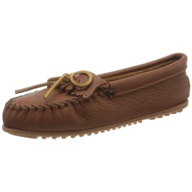 Minnetonka Women's Deerskin Soft-T Moccasin,Carmel Deerskin,6 M US