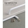 funifiti 5 Pack Bright White Cabinet Pulls 3.8 Inch (96mm)