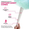 Cotton Candy Cones (100 Pack) - White Cotton Candy Sticks