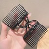 2 Pcs Plastic Double Hair Combs Elastic Magic Hair Clip