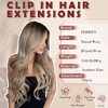 FESHFEN Clip in Hair Extensions for Women - 4 Pcs