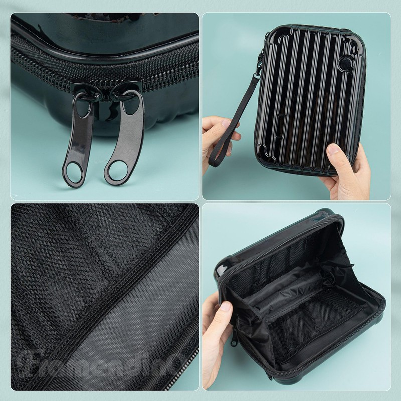 Framendino, Hard Shell Cosmetics Case Carrying Hard Bag for Toiletry
