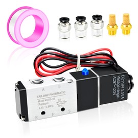 TAILONZ PNEUMATIC 1/4" BSP Solenoid Valve 110V Single Coil Pilot-Operated Electric 2 Position 5 Way Connection Type 4V210-08
