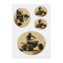 Azeeda 4 x 'Quad-Fahrer' Temporäre Tattoos - Wasserfest, Hautfreundlich & Ungiftig · Transfers in Verschiedenen Größen (TO00082096)