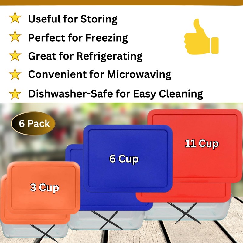 3, 6 & 11 Cup Orange, Blue, Red Replacement Lids/Covers