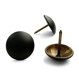 Let's Decorate 100PCS 0.75inch Matte Black Upholstery Tacks, Decorative Tacks for Sofa Couch, Furniture Metal Thumb Tacks, Home DIY Decorative Nail Heads Nails (D19mm/0.75inch)