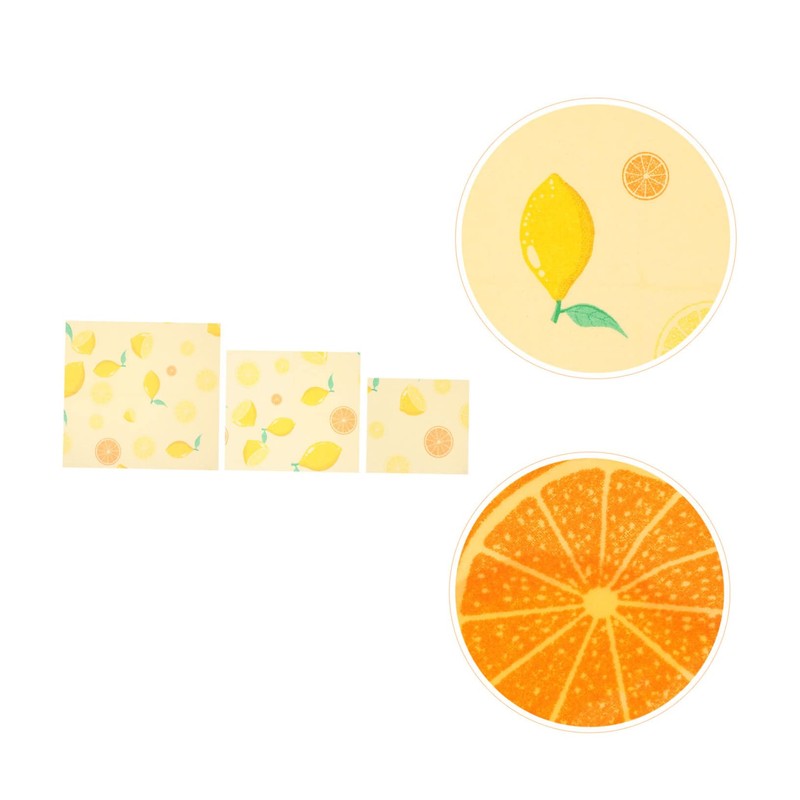 ORFOFE 3pcs Biodegradable Beeswax Food Wraps Reusable Beeswax for Fresh