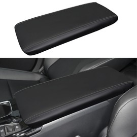 XYHGM Car Center Console Armrest Cover for Toyota Camry 2025 2026 Leather Anti-Scratch Central Arm Rest Box Lid Seat Cover Protector Cushion Saver interior Accessories(White Stitches)