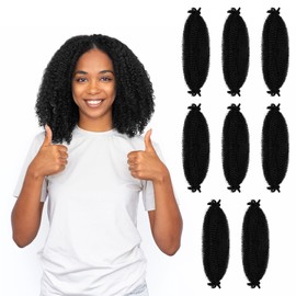8 Afro Braids Extensions, 16 Inch Synthetic Hair for Braiding, for Afro Curly Hair, Braids, Braids, Twist Hair for Soft Butterfly Locs, Kanekalon Synthetic Hair, Crochet