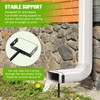 Rolitwils Heavy Duty Adjustable Downspout Brackets - 4 Pack Rust-Proof