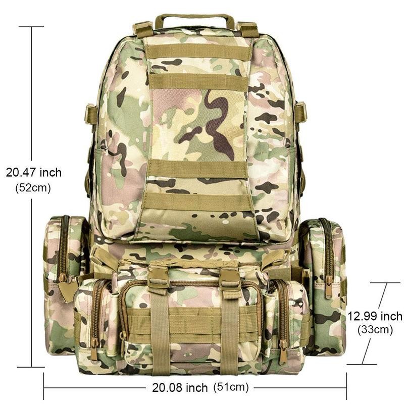 CVLIFE Tactical Backpack Military Army Rucksack 60L Large Assault Pack