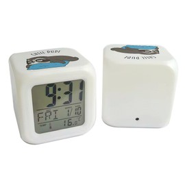 Fabulous Chill Dude Alarm Clock Cube Illuminated White - Chill Dude Sloth Kids Sleep - 7.8 x 7.8 x 7.8 cm - Retro Lighting Multicoloured LED