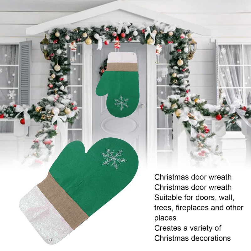 Christmas Sign Gloves Eco Friendly Reusable Christmas Front Door Decor