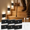 wowatt 6 Packs Rechargeable Motion Sensor Stair Light Black (Magnetic