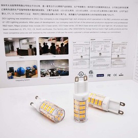 DA DANG JIA 6pcs G9 LED Bulb 2700K Warm White, 30-40W Halogen Equivalent G9 Bi Pin Base 3.5W LED T4 for Crystal Chandeliers, G9 Base, 360 Degree Beam Angle 350LM for Home Lighting, Non-dimmable