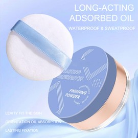 CHIFURE Lasting Waterproof Loose Setting Powder Makeup,Oil Control Face Powder Foundation,Lightweight Matte Flawless Smooth Pressed Powder,Cruelty Free Compact Powder,0.46 oz(NATURAL BEIGE)