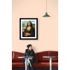 Mona Lisa on NYC Map Original Art Poster Print 11x14"