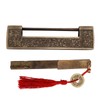 Chinese Antique Lock Retro Spacing 9cm/3.5in Classic Pattern Brass Horizontal