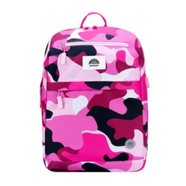 uninni 16" Kid's Backpack for Girls and Boys Age 6+ with Padded, and Adjustable Shoulder Straps. Fits for Height 3'9" Above Kids (Camouflage Fuchsia/Pink)