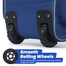 JMIANeodark Catchers Gear Bag with Wheels, Soft Rolling Baseball Bag with Separate Shoe Compartment, Large Capacity Multi-space Baseball Bags, Portable Softball Bag for Men Women