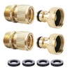 HQMPC Garden Hose Quick Connect Solid Brass Quick Connector Garden