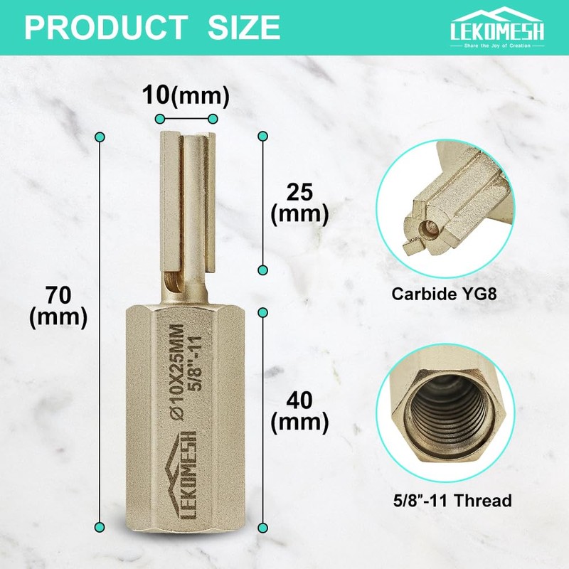 LEKOMESH Carbide Brick Mortar Cutter - 10mm (3/8 Inch) Masonry