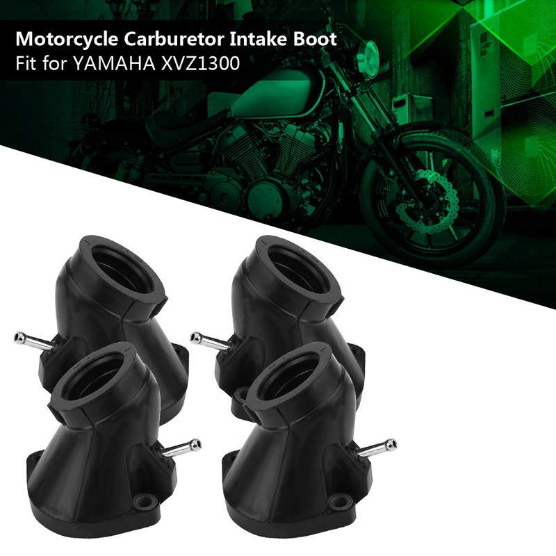 4Pcs Motorcycle Carb Carburetor Intake Manifold Boot Joint for YAMAHA
