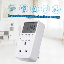 Digital Timer Switch Socket LCD Display Plug-in Programmable Time Switch Energy Saving Intelligent Electronic Timing Socket