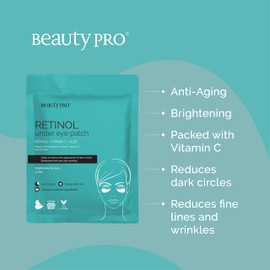 BEAUTYPRO RETINOL Under Eye Masks | 3 Applications | Eye Mask for Dark Circles with Retinol Cream | Under Eye Pads for Fine Lines & Wrinkles | Retinol Eye Cream |