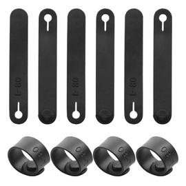 QEQSHQO Pack of 10 Cable Ties Rubber Cable Organiser Holder Wire Guide Strap for Motorcycle Car Mechanical Product Household Charging Cable