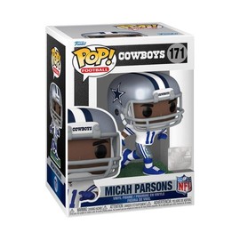 POP Football: Cowboys - Micah Parsons Funko Vinyl Figure (Bundled with Compatible Box Protector Case), Multicolor, 3.75 inches