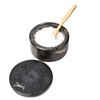 Marble Salt Box Salt Cellar with Lid 4 FL OZ