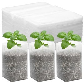 Bolsas de cultivo de plantas de tela, 200 macetas de plántulas de 5.5 x 6.3 pulgadas, macetas de vivero para plantas